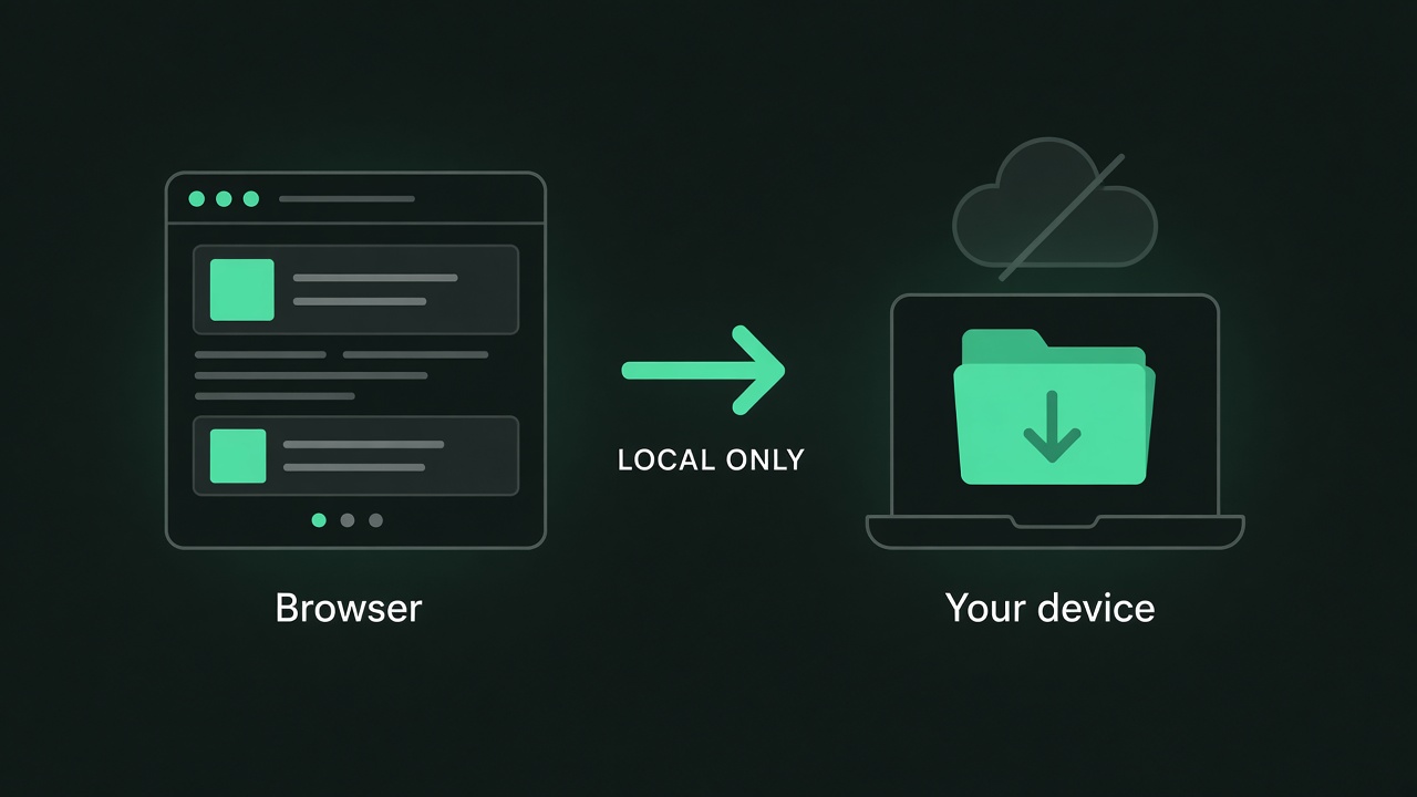 Local-only privacy illustration